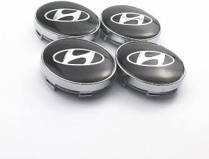 Hyundai centrumkåpor svarta. 4 storlek