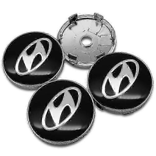 Hyundai centrumkåpor svarta. 4 storlekar