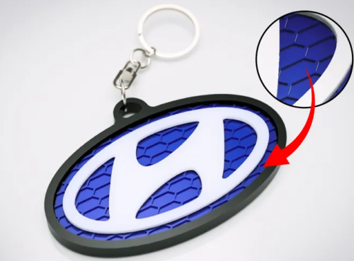 Hyundai logo nyckelring nyckelhänge 3D