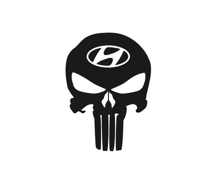 Hyundai punisher dekal dekaler 2st sticker