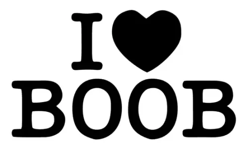 I Love Boob stickers dekal dekaler 2st