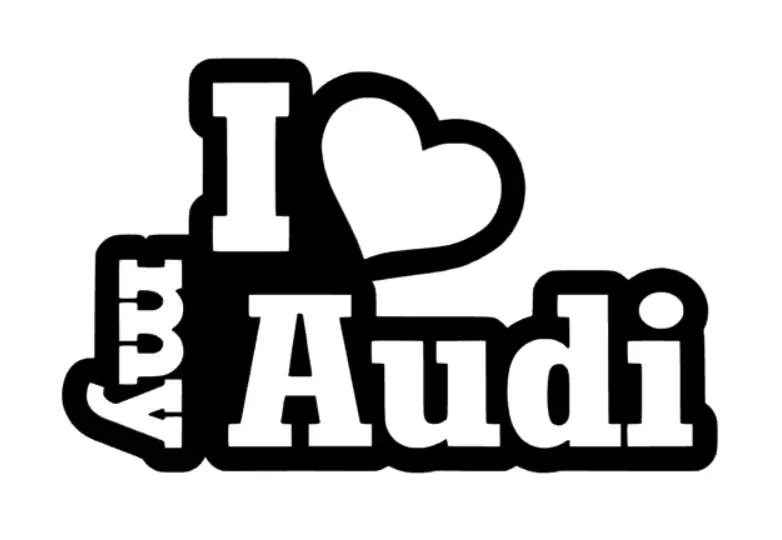 I Love my Audi stickers dekal dekaler 2st