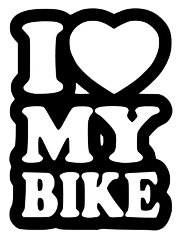 I Love my bike stickers dekal dekaler 2st