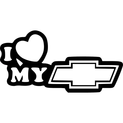 I Love My Chevrolet dekal 2st dekaler