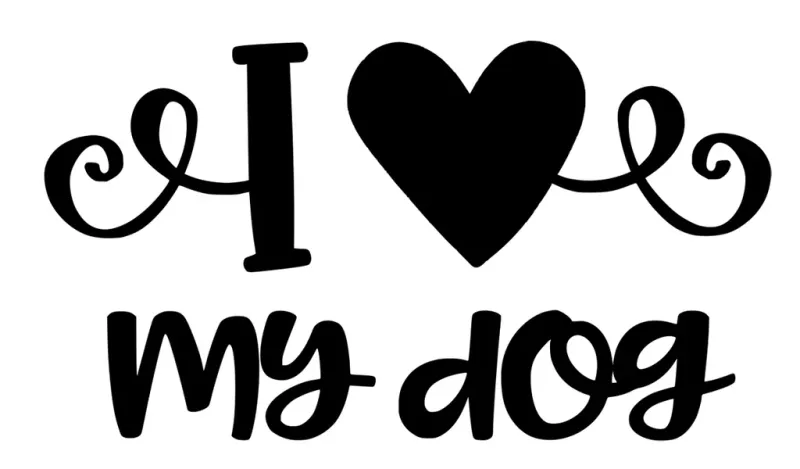 I Love my Dog stickers dekal dekaler 2st