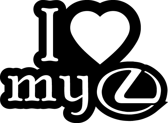 I Love My Lexus dekal dekaler 2st