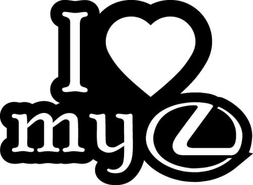 I Love My Lexus dekal dekaler 2st