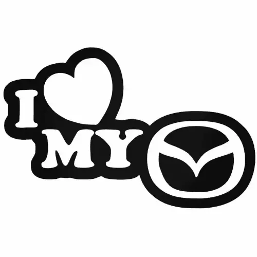I Love My Mazda dekal 2st dekaler