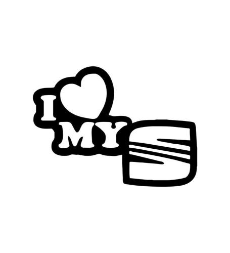 I Love My Seat dekal 2st dekaler