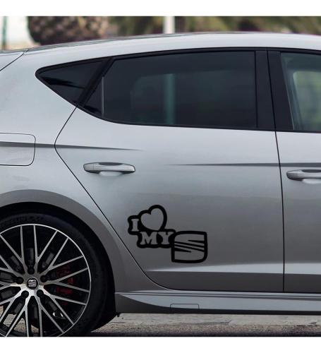 I Love My Seat dekal 2st dekaler