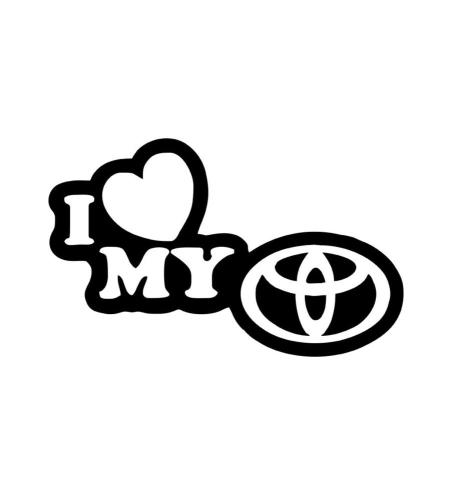 I Love My Toyota dekal 2st dekaler