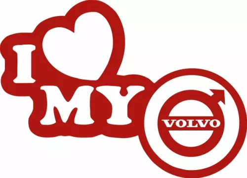 I Love My Volvo dekal dekaler 2st
