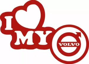 I Love My Volvo dekal dekaler 2st