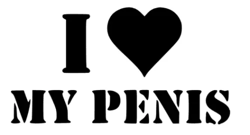 I Love My Penis stickers dekal dekaler 2st