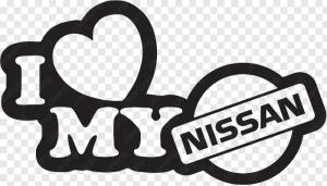I Love my Nissan stickers dekal dekaler 2st