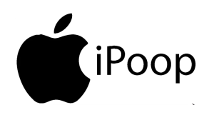 Rolig iPoop WC badrum dekal klistermärke