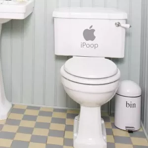 Rolig iPoop WC badrum dekal klistermärke