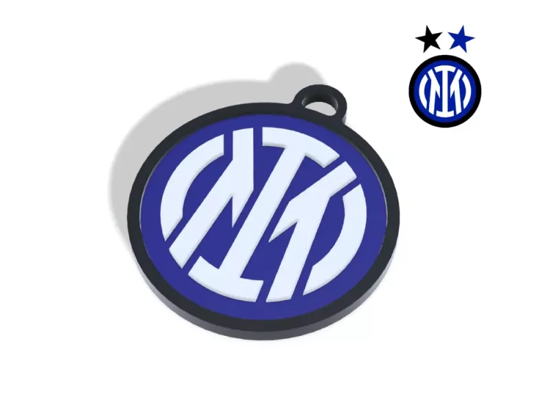 Inter Milan nyckelring nyckelhänge 3d