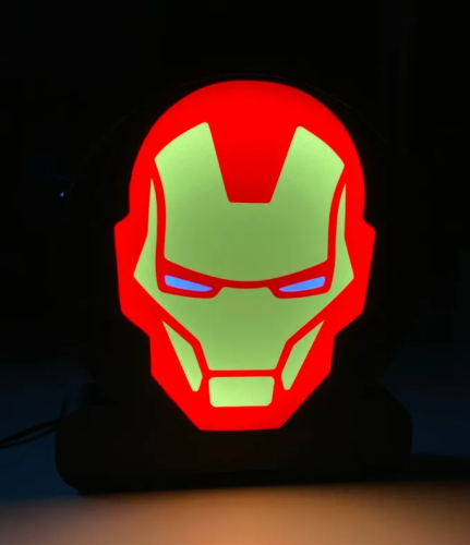 Iron man LED belysning lampa nattlampa