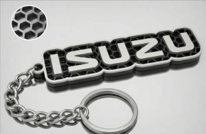 Isuzu logo nyckelring nyckelhänge 3D