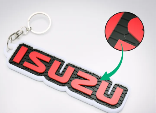 Isuzu logo nyckelring nyckelhänge 3D