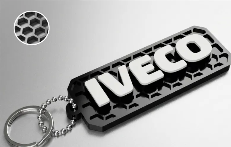 Iveco logo nyckelring nyckelhänge 3D