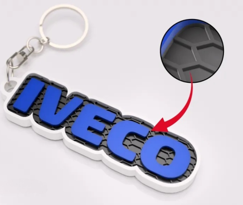 Iveco logo nyckelring nyckelhänge 3D