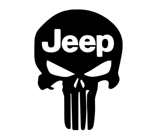Jeep punisher dekaler 2st klistermärke