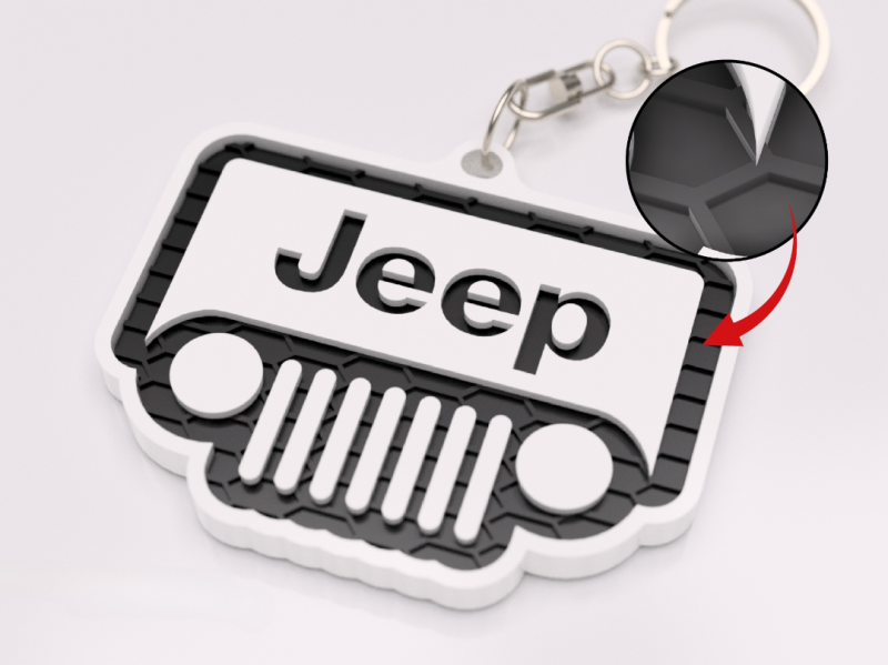 Jeep nyckelring 3d design nyckelhänge