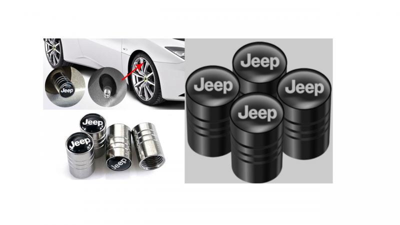 jeep logo ventilhattar ventillock 4 pack