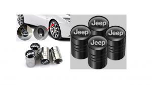 jeep logo ventilhattar ventillock 4 pack
