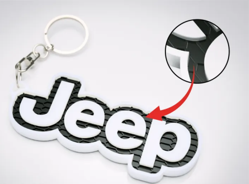 Jeep logo nyckelring 3d design nyckelhänge