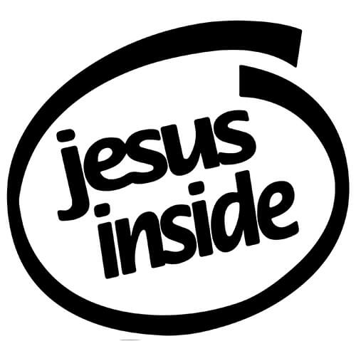 Jesus Inside dekaler 2 st dekal sticker