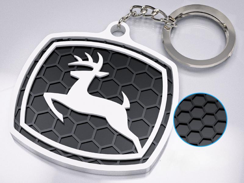 John Deere nyckelring nyckelhänge