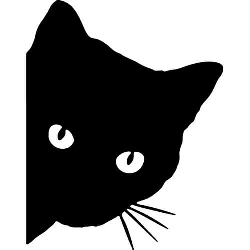 Katt dekaler klistermärken 2 st dekal sticker.