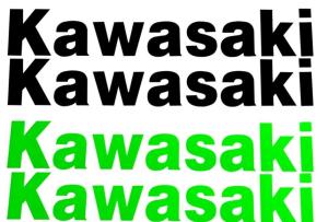 Kawasaki dekal sticker. Slitstark vinyl 2-pack dekaler