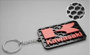 Kawasaki logo nyckelring nyckelhänge 3d