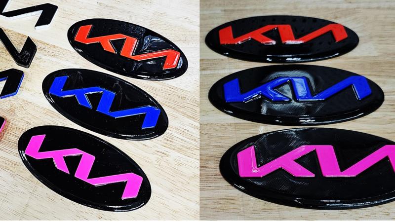 KIA logo emblem custom design märke oval