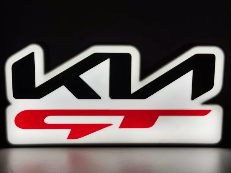 KIA logo nattlampa perfekt till garage
