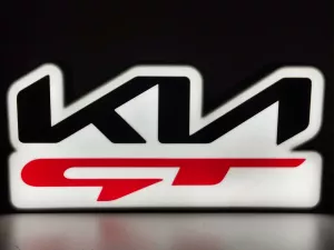 KIA logo nattlampa perfekt till garage