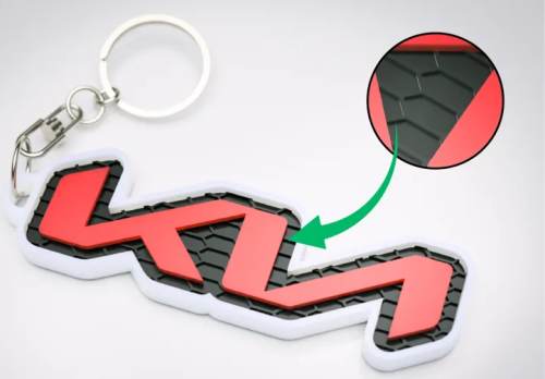 Kia logo nyckelring 3d design nyckelhänge