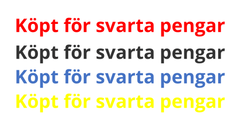 kopt for svarta pengar dekaler
