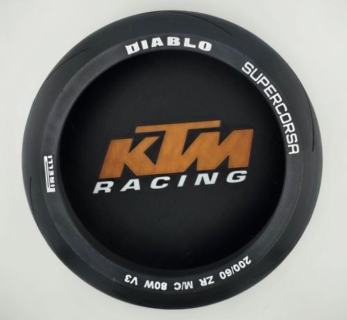 KTM logotyp förvaringsbox i form av däck