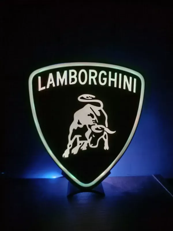 Lamborghini logo nattlampa natt lampa