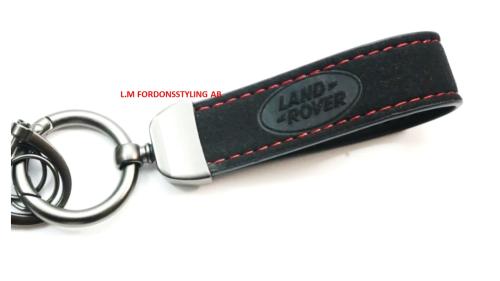 land rover rover logo alcantara nyckelring