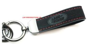 land rover rover logo alcantara nyckelring