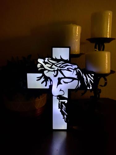 Jesus LED belysning lampa nattlampa