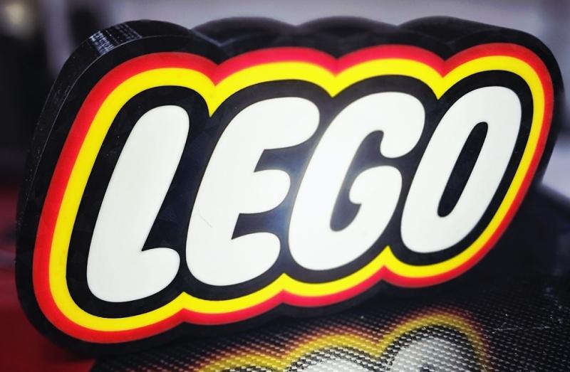 Lego logo nattlampa dekorations-lampa