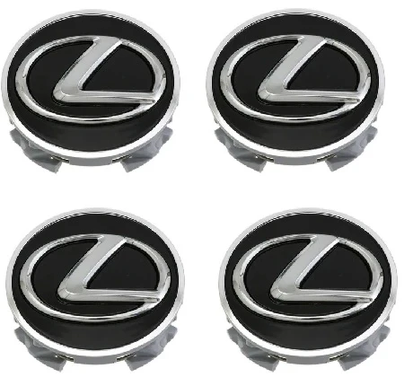 Lexus centrumkåpor svart 56, 60, 65, 68 mm