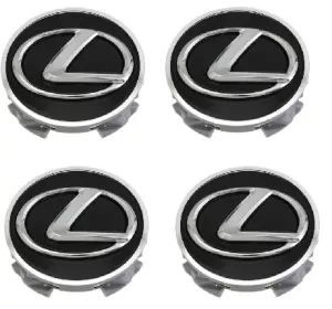 Lexus centrumkåpor svart 56, 60, 65, 68 mm